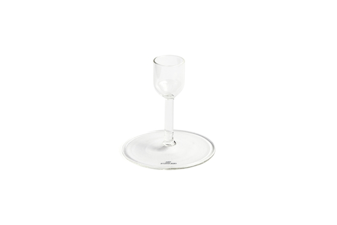Tiny Candleholder - glas lysestage fra HAY - Straight Clear
