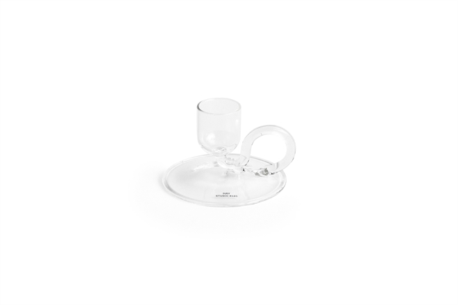 Tiny Candleholder - glas lysestage fra HAY - Curved Clear