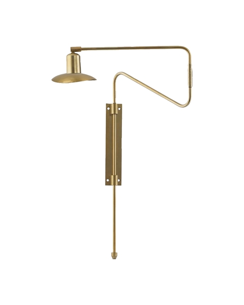 HDSwing væglampe messing med svingarm med skærm fra House Doctor