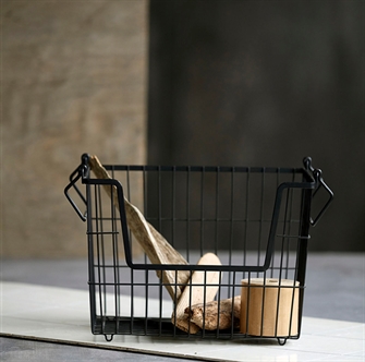 HDTaw Tråd opbevaringskurv sort 32x23 cm fra House Doctor