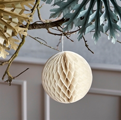 Julepynt HDOrb elfenben papirornamenter pk3 fra House Doctor