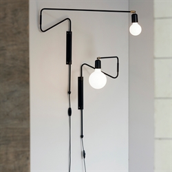 HDSwing væglampe sort med svingarm fra House Doctor