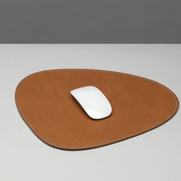 Musemåtte curve recycle læder med syninger flere farver fra LindDNA