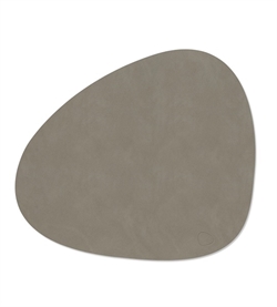 Dækkeserviet recycle læder curve Nupo large flint grey fra LindDNA