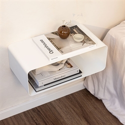 Nelio natbord i hvid stål fra Metallbude