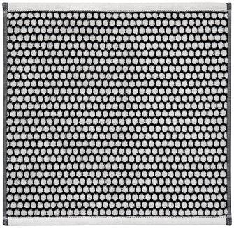 Grid vaskeklud / minihåndklæde sort/offwhite fra Mette Ditmer
