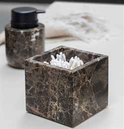 Marble Cube - marmor beholder i brun fra Mette Ditmer