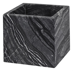 Marble Cube - marmor beholder i sort/grå fra Mette Ditmer