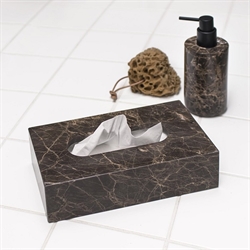 Marble tissue cover - marmor kleenexbox i brun fra Mette Ditmer