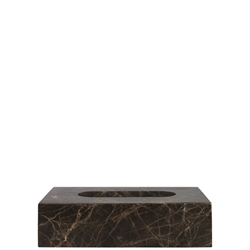 Marble tissue cover - marmor kleenexbox i brun fra Mette Ditmer