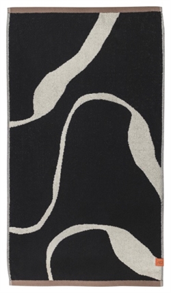 Nova Arte håndklæde sort/offwhite flere størrelser fra Mette Ditmer
