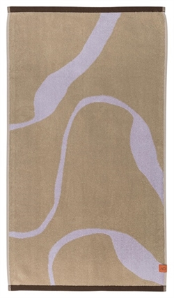 Nova Arte håndklæde sand/lilla flere størrelser fra Mette Ditmer