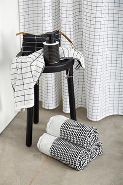 Grid håndklæde sort/offwhite flere størrelser fra Mette Ditmer