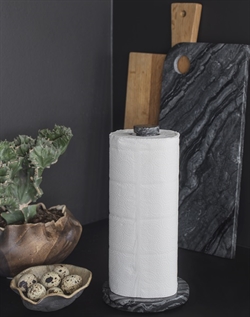 Marble marmor køkkenrulleholder i sort fra Mette Ditmer