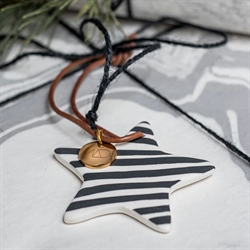 Star juleornamenter - sort pk3 fra Mette Ditmer