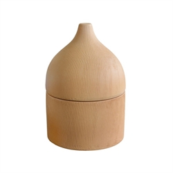 Rustic keramik krukke med låg – 14,5 cm fra MOUD Home