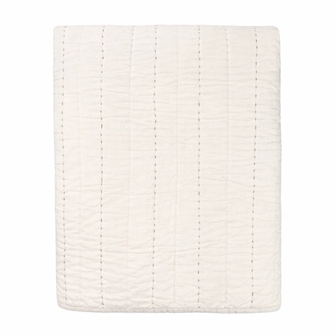 Senses quiltet sengetæppe i beige 260×260 cm fra MOUD Home