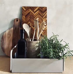 BOX bakke mørk beige jern - 32x20 cm fra MOUD Home