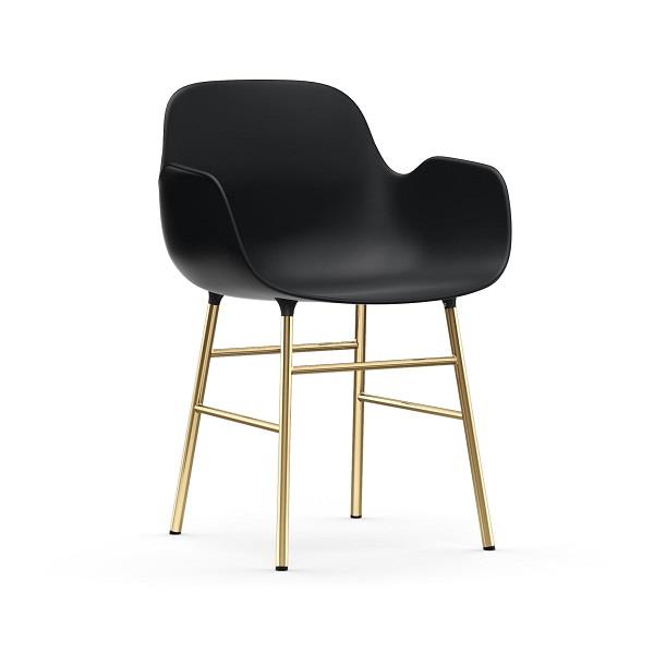 Form armstol messing/sort fra Normann Copenhagen