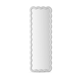 Illu spejl med LED lys 160x55 cm hvid fra Normann Copenhagen