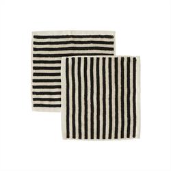 Raita vaskeklude 30x30 cm i clay/sort pk2 fra OYOY
