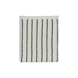 Raita håndklæde 50x100cm i offwhite/grøn fra OYOY