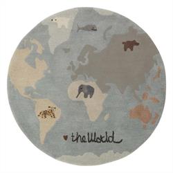 The World tæppe Ø120 cm til  børneværelse fra Oyoy