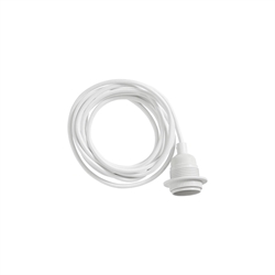 Tekstil ledning hvid til rispapirlampe OYOY