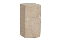 Savi Square marmor lysestage høj i beige fra OYOY