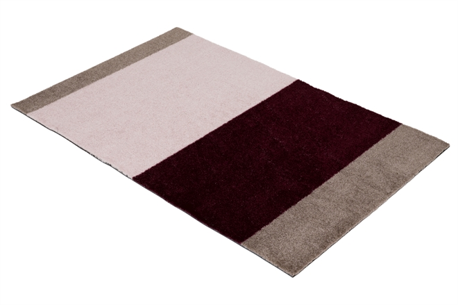 Løber - tæppe - måtte Stripes Horizon sand/bordeaux/rosa flere størrelser Tica Copenhagen
