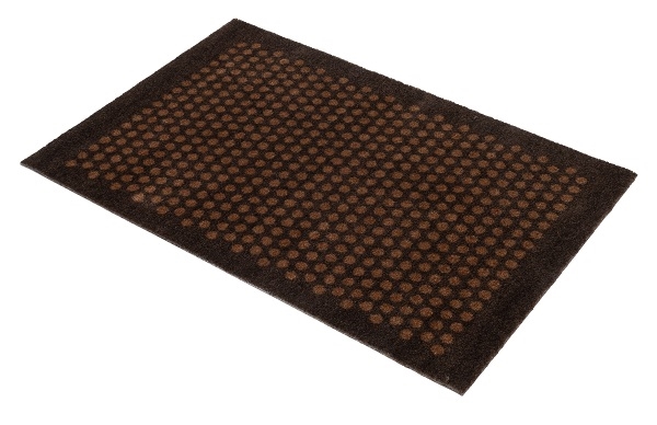 Måtte - løber Dot mørkebrun/cognac 60x90 cm fra Tica Copenhagen