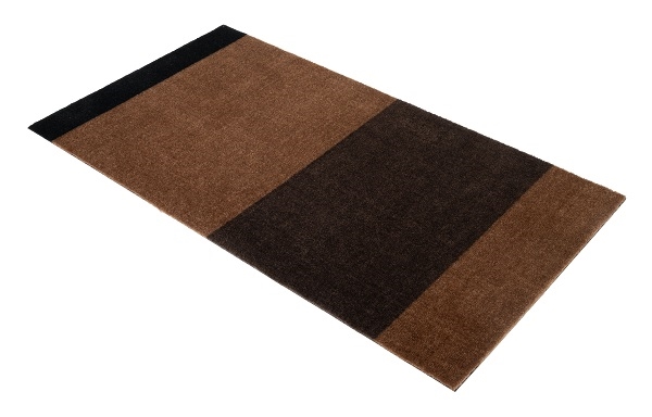 Løber - tæppe - måtte Stripes Horizon cognac/mørkebrun/sort 67x170 cm fra Tica Copenhagen