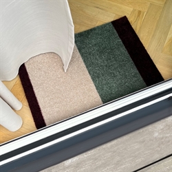 Løber - tæppe - måtte Stripes Horizon grøn/ivory/bordeaux flere størrelser Tica Copenhagen