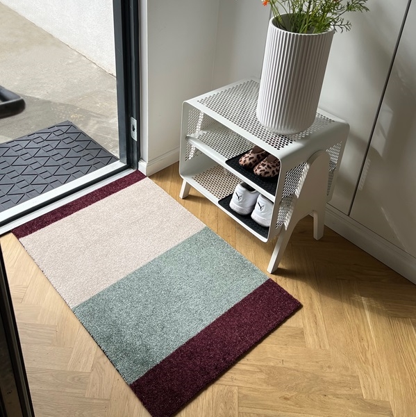 Løber - tæppe - måtte Stripes Horizon grøn/ivory/bordeaux flere størrelser Tica Copenhagen