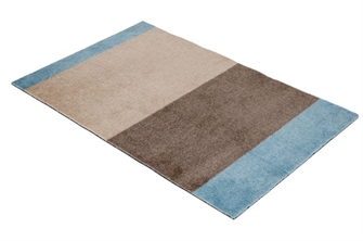 Løber - tæppe - måtte Stripes Horizon blå/sand/ivory flere størrelser Tica Copenhagen