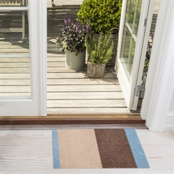Løber - tæppe - måtte Stripes Horizon blå/sand/ivory flere størrelser Tica Copenhagen