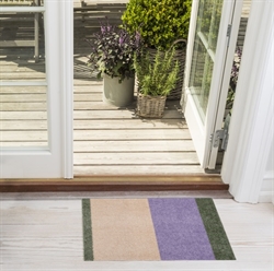 Løber - tæppe - måtte Stripes Horizon lilla/ivory/grøn flere størrelser Tica Copenhagen