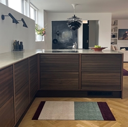Løber - tæppe - måtte Stripes Horizon grøn/ivory/bordeaux flere størrelser Tica Copenhagen