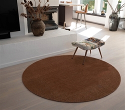 Tæppe Uni Color cognac Ø200 cm fra Tica Copenhagen