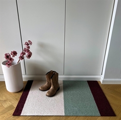 Løber - tæppe - måtte Stripes Horizon grøn/ivory/bordeaux flere størrelser Tica Copenhagen