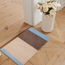 Løber - tæppe - måtte Stripes Horizon blå/sand/ivory flere størrelser Tica Copenhagen