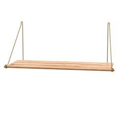 Loop hylde i Moso bamboo med messing hyldeknægte fra We Do Wood